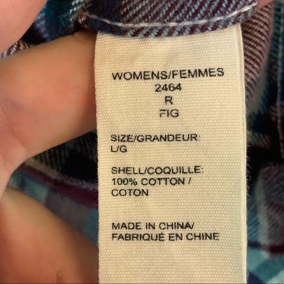 Woolrich cotton flannel button down size Large - Picture 5 of 5